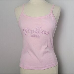 Y2K Millennial Pink Dallas Cowboys Spaghetti Strap Tank Top Juniors XL